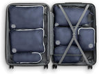 TRIPPED XL Compression Packing Cubes — 7-Piece Set for Checked Luggage | Extra-Large (15.7"×11"×4") + Large + Small + Tube + 