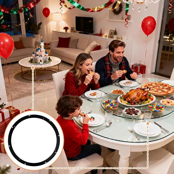 TamBee 24 Inch Lazy Susan Hardware 600 lbs Load Capacity Heavy Duty Turntable Bearing Large Lazy Susan Parts Kit Rotating Rin
