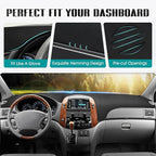 FIILINES Dash Cover for 2004-2010 Toyota Sienna, Dashboard Mat Accessories Dash Cover Sunshade Nonslip Mesh Protector No Glar