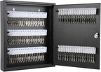 KYODOLED Key Storage Lock Box with Key, Locking Key Cabinet, 100 Key Management Wall Mount with Key Lock, Key Hooks & Tags Ke