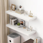 Dreamland 40" Floating Shelves for Wall, 12" Deep Thicker White Floating Shelves, Wall-Mounted Shelves for Bedroom, Living Ro