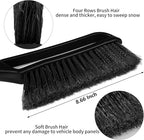 FOVAL 27" Snow Brush with Wider Ice Scraper (4.73" Width)(2 Pack), Snow Removal Car Brush with Comfortable Foam Grip for Cars, Trucks, SUVs, Windshield (Heavy Duty ABS, PVC Brush)