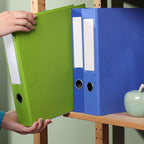 M&G File Organizer Box, Blue A4 Plastic Storage File Boxes File Folder Document Boxes Cabinet Archives Cases Boxes with Lid f