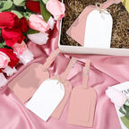 Amylove 48 Sets Leather Luggage Tags Bulk Wedding Favors Luggage Tags for Guests Bridal Gifts Wedding Bridal Shower Gift PU L