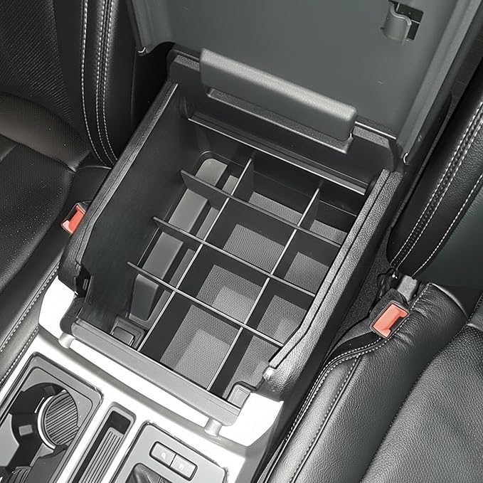 Vehicle OCD - Center Console Organizer for Ford F150 (2015-2020) (Full Console w/Bucket Seats ONLY) - Made in USA - SLX107