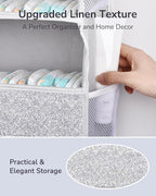ULG 1 Pack Over Door Organizer with 5 Large Pockets 10 Mesh Side Pockets, Upgraded Linen Texture Over The Door Storage, 44 lb