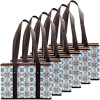 Foraineam Reusable Grocery Bags Set Durable Heavy Duty Tote Bag Collapsible Grocery Shopping Box Bag with Reinforced Bottom