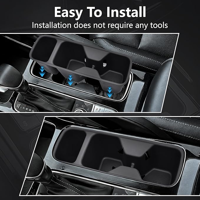 Cup Holder Inserts for 2020-2025 Kia Telluride Accessories, Non-Slip TPE Center Console Cup Holder Protector Organizer for Telluride Interior Accessories