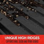 Motor Trend FlexTough™ Advanced Black Rubber Car Floor Mats – Heavy Duty Trim to Fit All Weather Floor Mats for Cars Truck SUV - Automotive Car Interior Floor Liner Protection - Universal Fit
