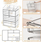 Yieach Acrylic Make up Organizers for Counter,Desk and Vanity,4 Pack Stackable Bathroom Counter Organizer with Drawers,Large 