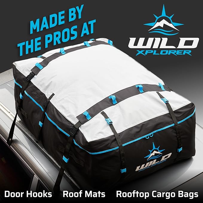 6 Cargo Tie Down Door Hook Straps for Car Roof Rack or Bag | Patented Heavy Duty Car Top and Rooftop Straps for Luggage, Universal Cargo Carrier Replacement Parts