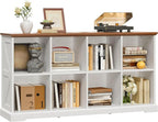 IRONCK 8 Cube Storage Organizer, Farmhouse Cube Bookshelf with Storage, Cube Shelf Organizer for Bedroom, Living Room and Hom