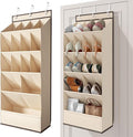 15 Pockets Over the Door Shoe Organizer, Shoe Rack for Closet Door with Large Breathable Pockets, Hanging Shoes Rack for Boot