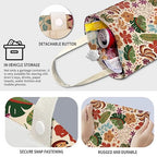 Cute Car Trash Can, Hanging Canvas Car Back Seat Organizer and Storage Bag, Funny Car Trash Bag For Travelling, Outdoor Colorful Vintage Floral