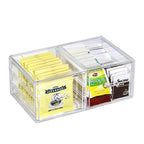 Cq acrylic Clear Stacking Make Up Organizers and Storage With 2 Drawers,4.7" Tall Acrylic Medicine Cabinet Organizer,Plastic 
