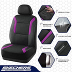 Skechers Memory Foam™ Car Seat Covers, Air Cool Mesh Thick Seat Covers, Car Seat Full Sets, Airbag Compatible, Automotive Com