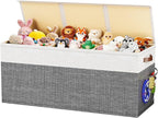 Dayacoco 40"X14"X16" Extra Large Toy Box Chest with Lids, 150L Collapsible Sturdy Kids Toy Storage Organizer Boxes for Boys G