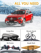 Tuyoung 220lb Lockable Roof Rack Cross Bars Compatible with Mercedes Benz GLC 2016-2022 with Flush Side Rails, Heavy Duty Aluminum Crossbar Cargo Bars Canoe Kayak Snowboard Rooftop Carrier Luggage