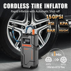 Jump Starter with Air Compressor, 5000A Battery Jumper Starter Portable (9.0 Gas/8.0L Diesel),150 PSI Tire Inflator, 12V