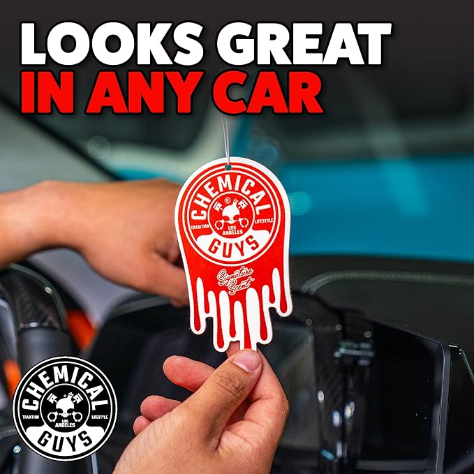 Chemical Guys Car Fresheners, Hanging Air Fresheners - Signature Scent for Cars, Trucks, SUVs, RVs, Home, Office, Work, Dorm 