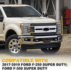 Front Bumper License Plate Frame Bracket Compatible with 2017-2019 Ford F250 F350 Super Duty, Black License Frame Holder Moun