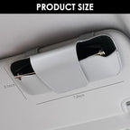 Sunglass Holder for Car Visor, Car Sunglasses Holder Leather, Eyeglasses Holder Glasses Storage Case Visor Accessories