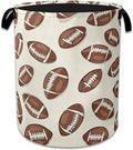 America Football Laundry Basket Collapsible Laundry Hamper with Handle, Oxford Clothes Toy Storage Bin for Bathroom Bedroom R