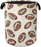 America Football Laundry Basket Collapsible Laundry Hamper with Handle, Oxford Clothes Toy Storage Bin for Bathroom Bedroom R