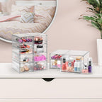 Sorbus Makeup Organizer With 12 Drawers, Acrylic Drawer Organizer for Makeup, Office Organization and Storage, Art Supplies, 