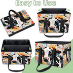 Reusable Grocery Bags Heavy Duty Shopping Bags Foldable Large Tote Bags with Long Handles & Hard Bottom