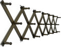 WEBI Accordion Wall Hanger,Accordion Hat Rack for Wall,Expandable Wooden Coat Rack Wall Mounted,Accordion Hook Rack for Hats,