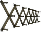 WEBI Accordion Wall Hanger,Accordion Hat Rack for Wall,Expandable Wooden Coat Rack Wall Mounted,Accordion Hook Rack for Hats,