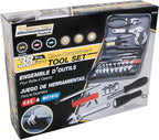 Performance Tool W1197 38 Piece Compact Tool Set with Zipper Case