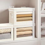 Homsorout Stackable Storage Bins with Lids - Medium Storage Box with Lids, Foldable Closet Boxes for Organizing, Wardrobe Clo