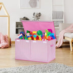 Mayniu Extra Large Toy Box Chest with Dividers, 120L Sturdy Toy Storage Organizer Bin Boxes Basket for Kids, Boys, Girls, Liv