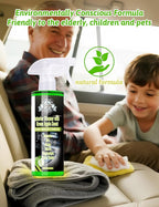 Kingvo Interior Car Cleaner, Car Seat Cleaner Cleaning Kit Carpet Shiny Stuff Deep Cleans Rubber Floor Mat Truck,Green Apple 