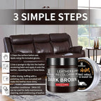 SHADAIWUYU 8.5oz Leather Recoloring Balm with 100ml Mink Oil,Dark Brown Leather Repair kit for Furniture and Car Interior,Lea