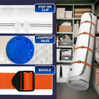 Mattress Vacuum Storage Bag for Memory Foam, Latex and Hybrid Mattress, Easy Moving and Storage (Full/Queen Size)