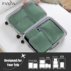PANDA JOYS 4 Set Compression Packing Cubes Travel - Travel Accessories Expandable Packing Organizers for Carry On - Essential