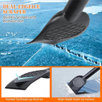 25.8'' Larger Ice Scrapers for Car Windshield | Dang Near Indestructible Ice from Scrape Frost and Ice |3-in-1 Emergency Snow Shovel | Detachable Remover with Foam Grip for Small Cars, Trucks, SUVs