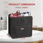 Simple Deluxe Car Trash Can, Leak-Proof Car Garbage Can with Cokkapsible Adjustable Straps, Portable and Trash Bag with Storage Pockets, 3 Gallon, Black