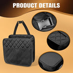 Car Seat Organizer Backseat, PU Leather Hanging Storage Bag with Multiple Pockets, Multipurpose Waterproof Car Organizer Foldable 2.14 Gallon Large Capacity Auto Accessories for Most Cars