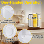 4-Compartment Rotating Paper Cup Holder & Coffee Cup Lid Storage Dispenser, Plastic Cup Dispenser Removable, Space-Saving Cou