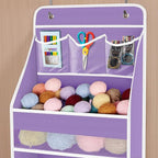 Univivi 5-Shelf Fabric Door Storage Over Door Hanging Organizer with 4 Large Pockets and 3 Small PVC Pockets Nursery Closet C