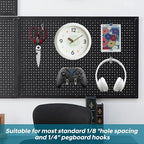 Peg Board,3 Pack 16-Inch X 24-Inch Heavy Duty Metal Peg Board Tool Organization Panels,Ideal for Storage Solutions in Garages