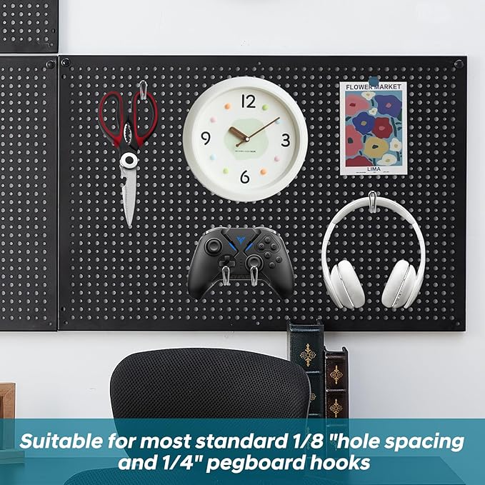 Peg Board,3 Pack 16-Inch X 24-Inch Heavy Duty Metal Peg Board Tool Organization Panels,Ideal for Storage Solutions in Garages