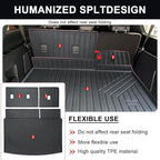 Cargo Liner Fits for Ford Expedition Max/Lincoln Navigator L 2018-2024, All Weather Back Seat Cover Trunk Cargo Mat for Expedition Accessories (Backrest Mat+Trunk Mat)(Only for Max & L)