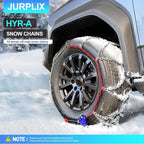 Auto Fixing Snow Chains for Pickup Trucks & SUVs, Heavy Duty Tire Chains with Self-Tensioning, Quick Install Emergency Tracti
