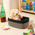 MiniArk Small Storage Baskets for Organizing | Closet Organizer Bins | Shelf Toy Basket | Woven Rope Baskets | Cube Decorativ