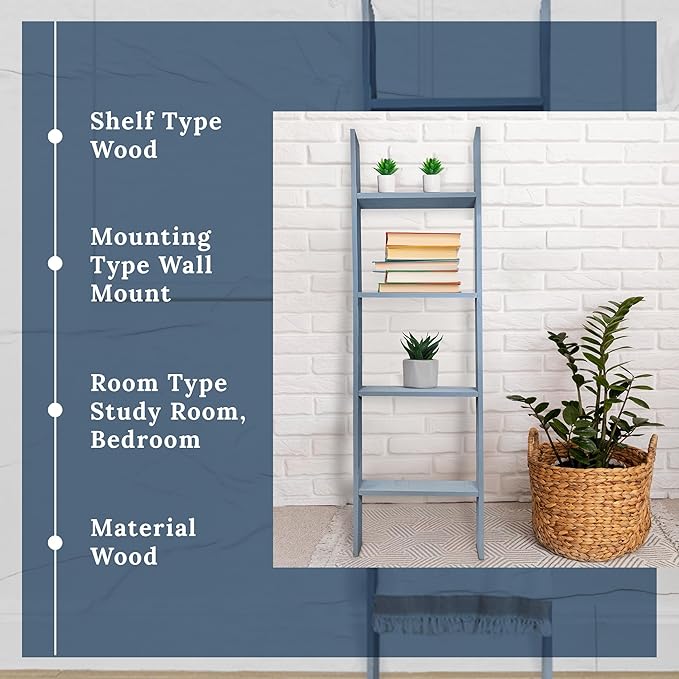 BARNWOODUSA Throw Blanket Ladder – Fully Assembled Reclaimed Wood – Rustic Decorative Ladder for Towels, Quilts, & More – Per